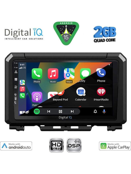 Digital IQ Car Audio System for Suzuki Jimny 2017 (Bluetooth/USB/WiFi/GPS/Apple-Carplay/Android-Auto) with Touch Screen 9"