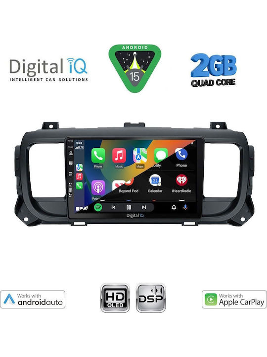 Digital IQ Car Audio System for Toyota Proace 2017 (Bluetooth/USB/WiFi/GPS/Apple-Carplay/Android-Auto) with Touch Screen 9"