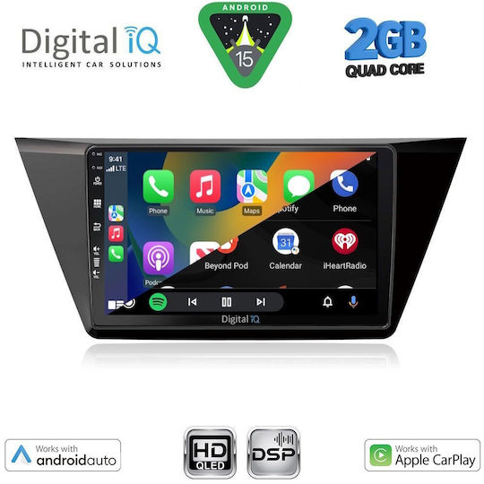 Digital IQ Car Audio System for Volkswagen Touran 2016 (Bluetooth/USB/WiFi/GPS/Apple-Carplay/Android-Auto) with Touch Screen 10"