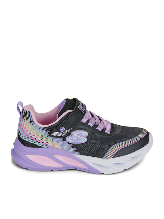 Cosmic Glow Kinder Sneakers mit Klettverschluss Schwarz