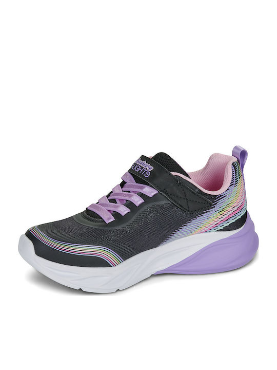 Cosmic Glow Kinder Sneakers mit Klettverschluss Schwarz
