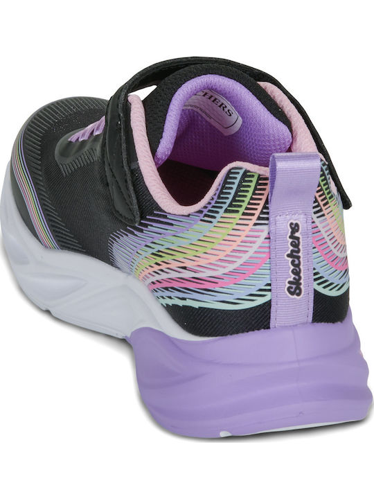 Cosmic Glow Kinder Sneakers mit Klettverschluss Schwarz