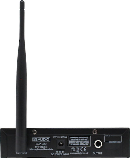 W-Audio RM 30 UHF Handheld Radio (864.8Mhz) Σετ Ασύρματο Μικρόφωνο Χειρός για Φωνητικά