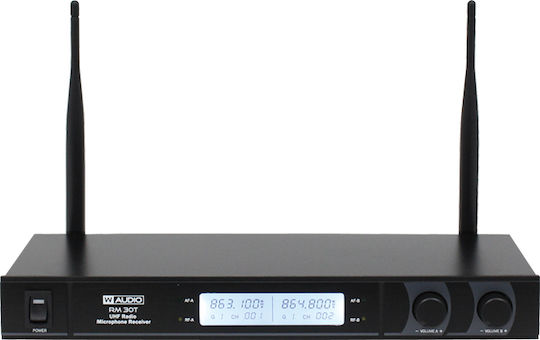 W-Audio RM 30T Twin UHF Handheld Radio (863.1Mhz/864.8Mhz) Set Wireless Microphone Handmade for Vocals