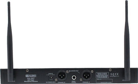W-Audio RM 30T Twin UHF Handheld Radio (863.1Mhz/864.8Mhz) Set Wireless Microphone Handmade for Vocals