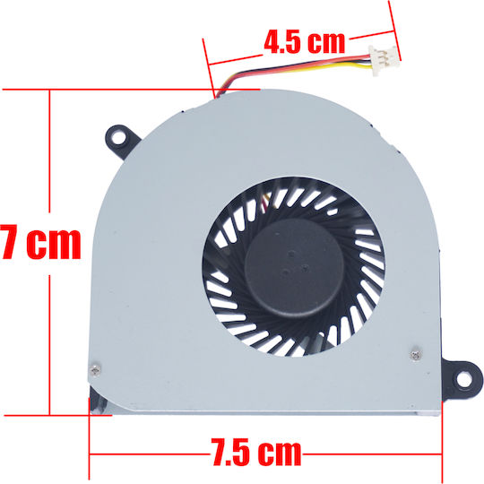 Ανεμιστηράκι Cpu Fan Dell Inspiron N7010 17r Rkvvp 3pin Oem