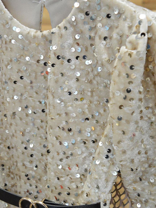 Beige Girls' Dress