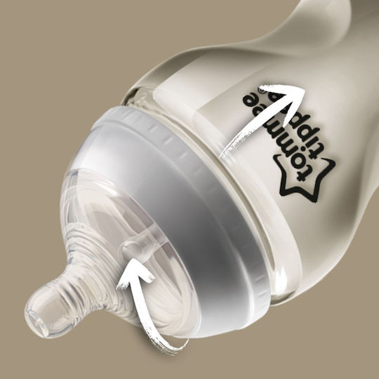 Tommee Tippee Πλαστικό Μπιμπερό Κατά των Κολικών με Θηλή Σιλικόνης για 3+ μηνών Πράσινο 340ml 2τμχ