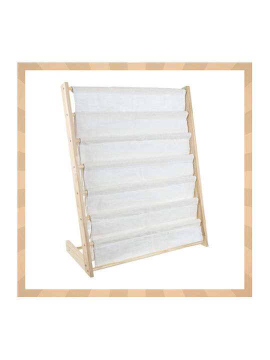 Bibliotecă pardoseală Lemn Alb 79x62.5x30cm
