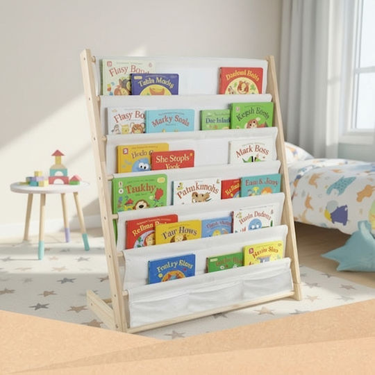 Bücherregal Boden Weiß 79x62.5x30cm
