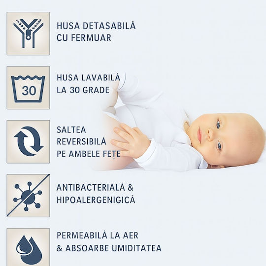 Kidizi Ortopedic Saltea Pentru Patut cu Nucă de cocos 60cmx120cmx12cm