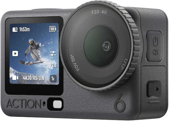 DJI Osmo Action 6 50GB Action Camera 4K Ultra HD Adventure Combo με Οθόνη Αφής 2.5" και Wi-Fi Μαύρη