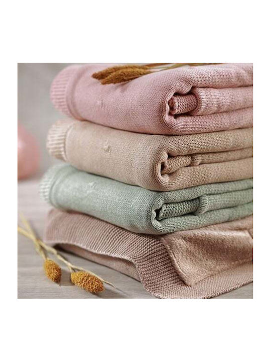 Babyono Blanket Nursery Swaddling Blankets Cotton Beige 75x100cm