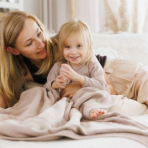 Babyono Одеяло Детски пелени за пелени 100% памук Бежов 75x100см.