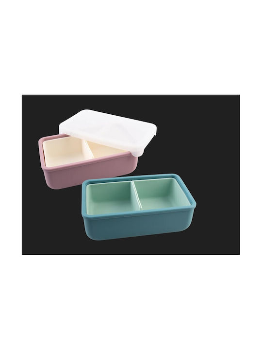 Melii Lunchbox Silikon Mehrfarbig Geeignet für die Mikrowelle 700ml 1Stück