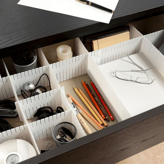 Organizator Sertare Alb 37x7cm 4 Bucăți