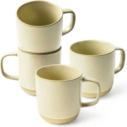 Miamio Cană Ceramică Bej 500ml 4buc