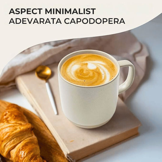 Miamio Cană Ceramică Bej 500ml 4buc