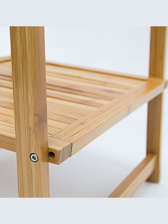 Relaxdays Floor Garment Rack made of Bamboo Beige 158.5x51cm