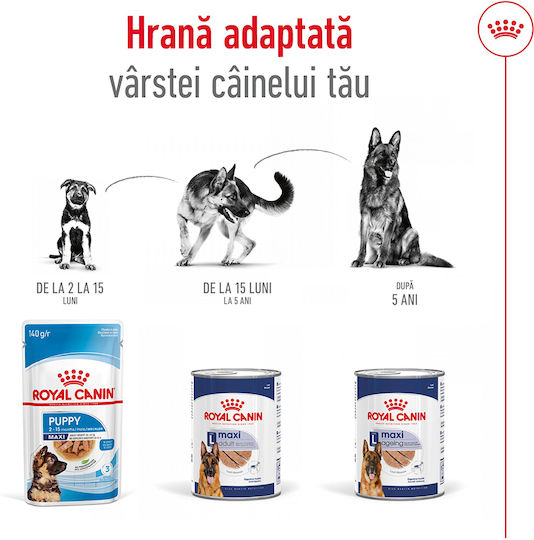 Royal Canin Maxi Wet Food Dogs Diet with Meat 12x410gr