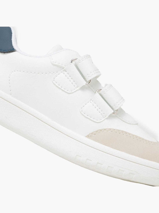 Kids Sneakers with Hoop & Loop Closure White