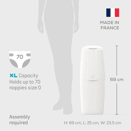 AngelCare XL Diaper Disposal Bin White
