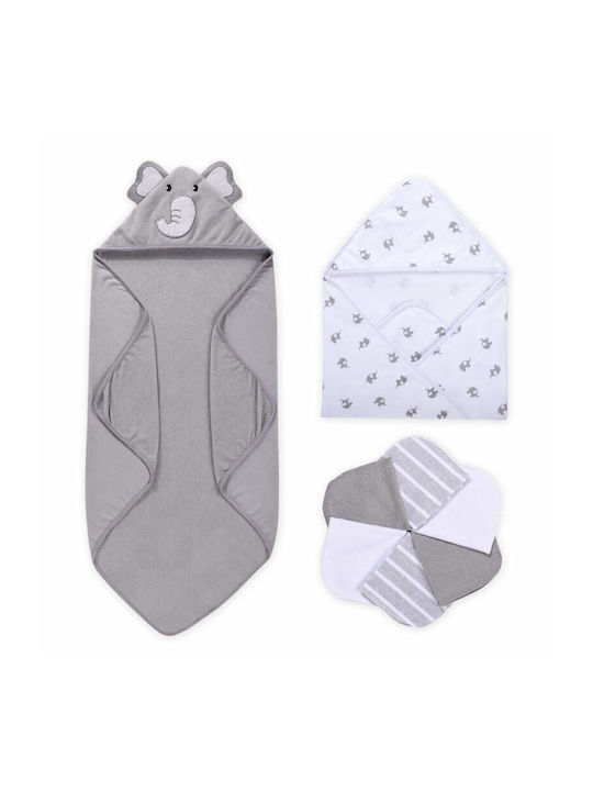 Momcozy Σετ Βρεφικές Πετσέτες 8τμχ Γκρι