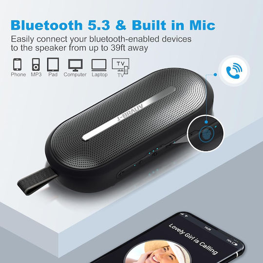 J-Brauv Flex Waterproof Bluetooth Speaker 40W Black