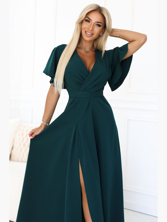 Maxi Dress for Wedding / Baptism Bottle Green