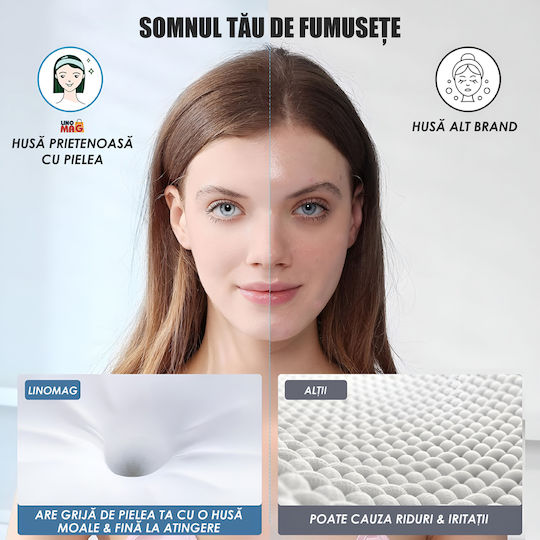 Linomag Pernă Spate 62x35x13cm în culoare Alb