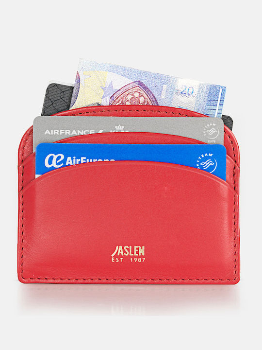 Small Leather Women's Wallet Classic with RFID Red