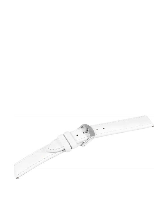 New Era Δερμάτινο Λουράκι Λευκό 18mm