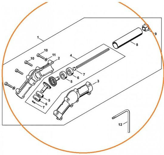 Γωνιακή Κεφαλή Stihl Ht Hl Χρήση Ht 56 C-e Ht 101 Ht 131 Hte 60 Ht-km Hl-km 41386400201