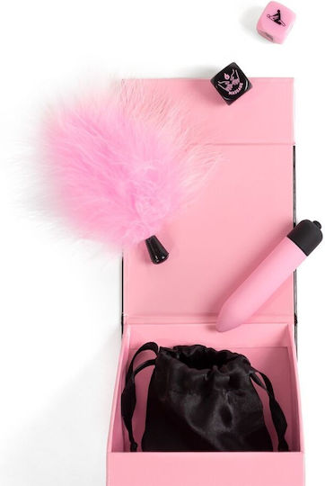 Secret Play Pleasures Box Couples Dice + Vibrating Bullet + Feather Pen