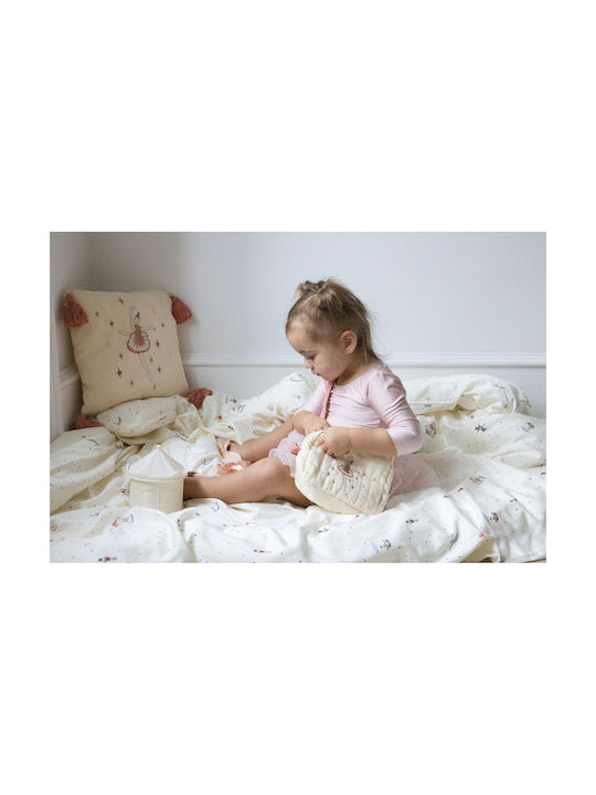 Cam Cam Copenhagen Set Baby Duvet Cover with Pillowcase Carousel Beige 70x100cm