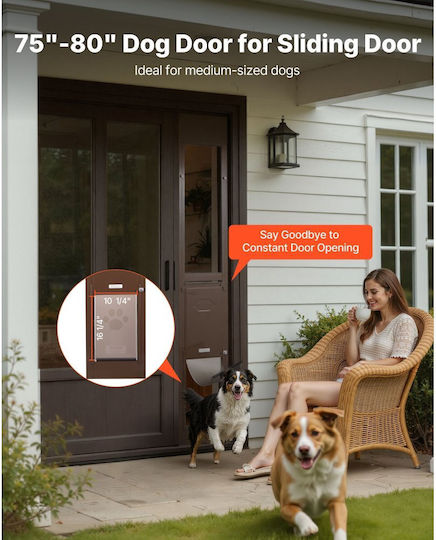 Vevor Door Dog made of Metal in Brown Color 26.04 x 41.28cm