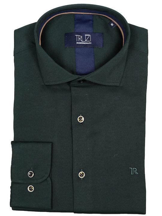 Long-sleeved Cotton Shirt Green