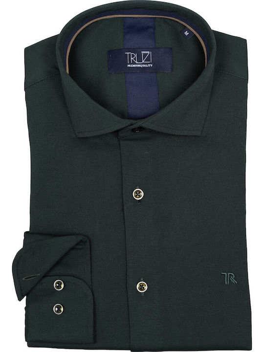Long-sleeved Cotton Shirt Green