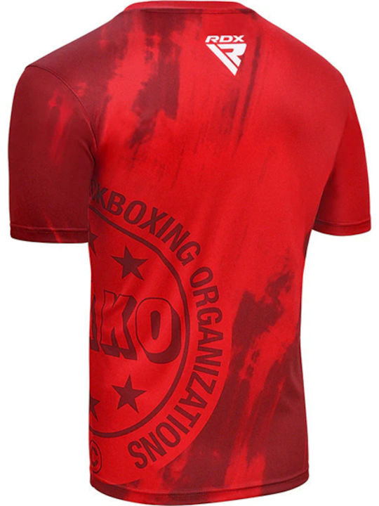 RDX Ανδρική Κοντομάνικη Μπλούζα RDX-WTP-T1-RD για Kickboxing Κόκκινη RDX Ανδρική Κοντομάνικη Μπλούζα RDX-WTP-T1-RD για Kickboxing Κόκκινη