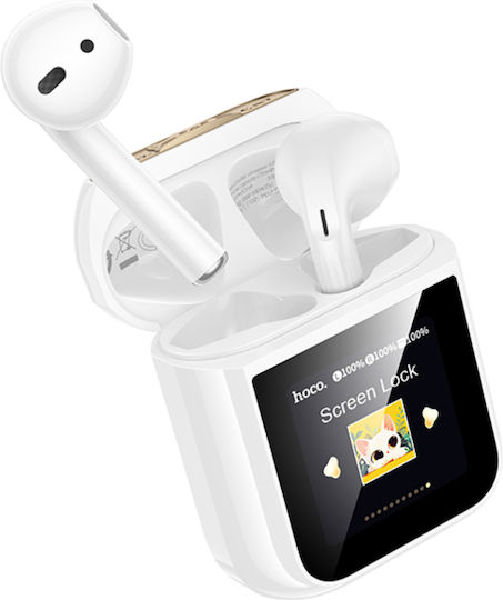 Hoco EW86 Cat Earbud Bluetooth Handsfree Earphones with Charging Case White