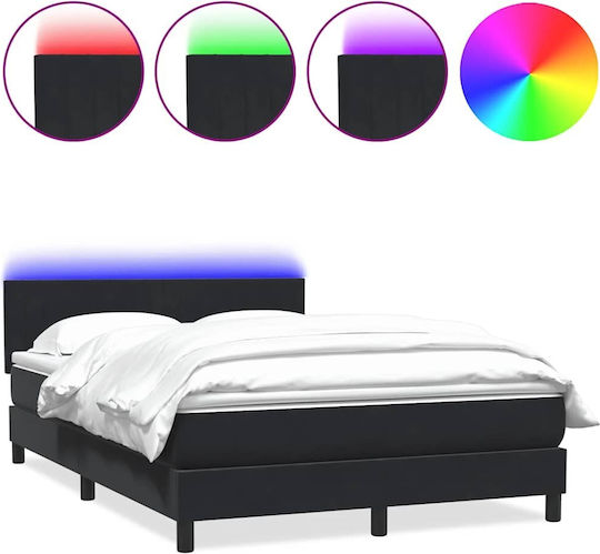 Κρεβάτι Υπέρδιπλο με Στρώμα 160x210cm Μαύρο Κρεβάτι Υπέρδιπλο με Στρώμα 160x210cm Μαύρο