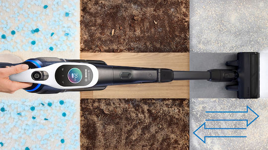 Bosch Unlimited 10 Επαναφορτιζόμενη Σκούπα 2 σε 1 Stick & Χειρός 18V Λευκή