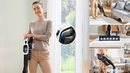 Bosch Unlimited 10 Επαναφορτιζόμενη Σκούπα 2 σε 1 Stick & Χειρός 18V Λευκή