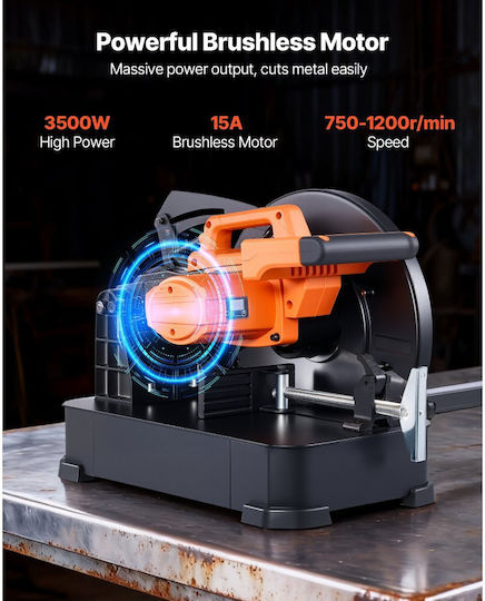 Vevor Metallkreissäge Kaltgeschnitten Φ355mm mit Leistung 3,5kW