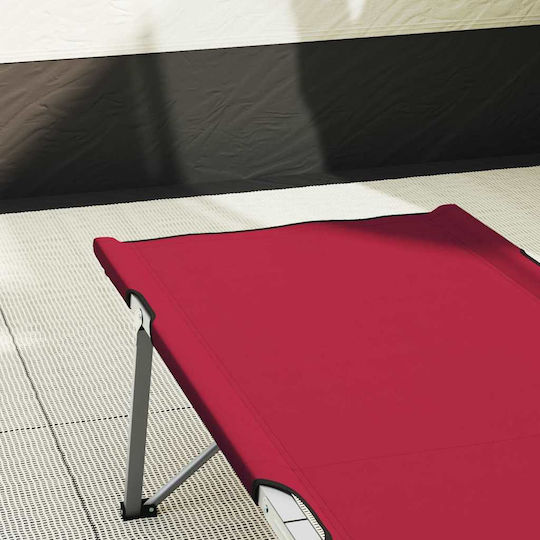 Klappbett ohne Matratze Einzel Rot Set 2Stücke 194x62.5x42.5cm