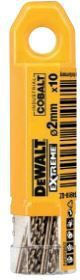 DEWALT Set of 10 Drills Cobaltium with Cylindrical Shank for Metal