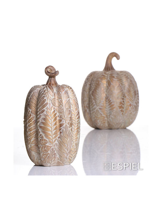 Espiel Kürbis Gold 21,8cm Set Aus 2 Stücke Tischdekoration