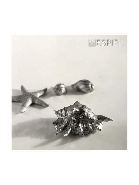 Espiel Tischdekoration Muscheln Polyresin Silber 14x10x6cm Mt2726k2 Set 2 Stücke Material Polyresin Silber