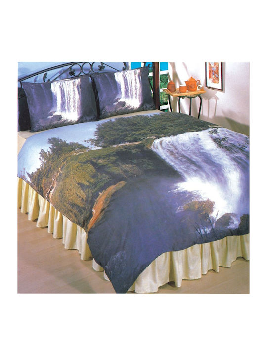 Viopros Σετ Κουβερλί Υπέρδιπλο Βαμβακερό 220x240cm