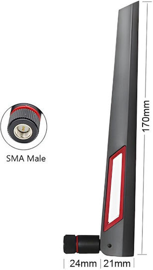 E Zy.Net External WiFi Omnidirectional Antenna 7dBi with SMA Connection EZ-RDDBR07ISM